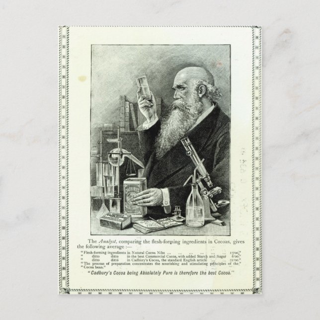 Carte Postale Publicité pour le cacao de 'Cadbury' (Devant)