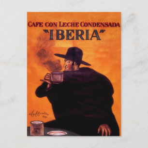 Carte Postale Publicité pour le café Ibéria de Leonetto Cappiell