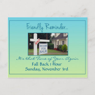 Carte Postale Publicité pour le changement d'heure d'été dans l'