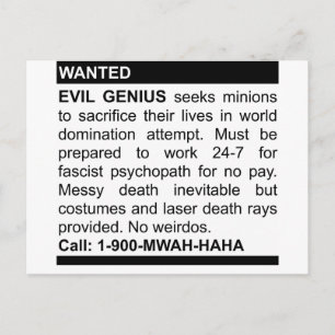 Carte Postale Publicité pour le mal