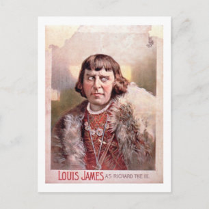 Carte Postale Publicité pour 'Louis James comme Richard III' (co