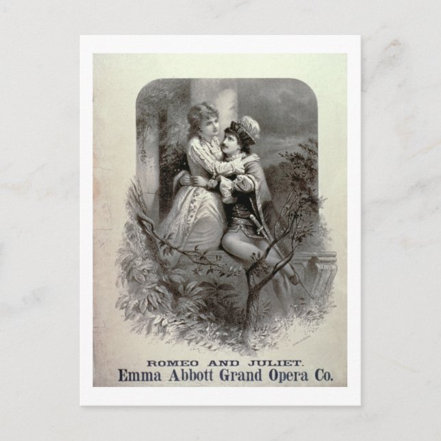 Carte Postale Publicité pour 'Roméo et Juliette', avec Emm (Devant)