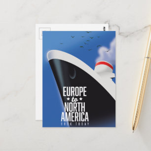 Carte Postale Publicité pour une croisière en paquebot de l'Euro