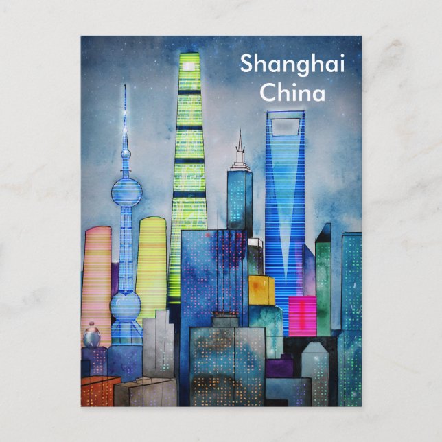 Carte Postale Publicité touristique Vintage voyage de Shanghai (Devant)