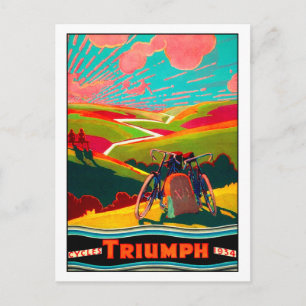 Carte Postale Publicité vintage à vélo - Vélo à flanc de colline