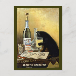 Carte Postale Publicité vintage Absinthe Bourgeois