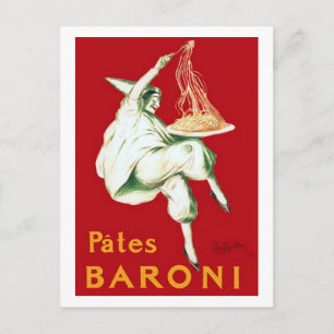 Carte Postale Publicité vintage Baroni Pasta