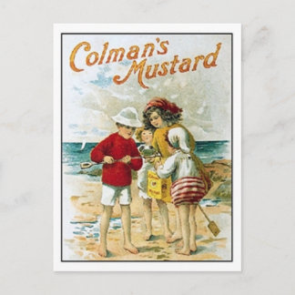 Carte Postale Publicité vintage Colman's Mustard Kids On the Bea