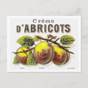 Carte Postale Publicité vintage Creme d'Abricots