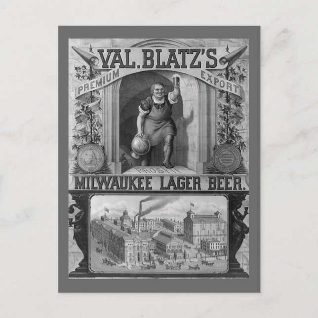 Carte Postale Publicité vintage de bière (Devant)