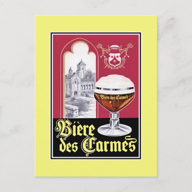 Carte Postale Publicité vintage de bière Abbay (Devant)