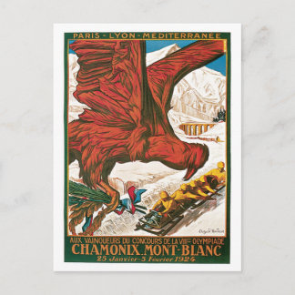 Carte Postale Publicité vintage de Chamonix Mont-Blanc