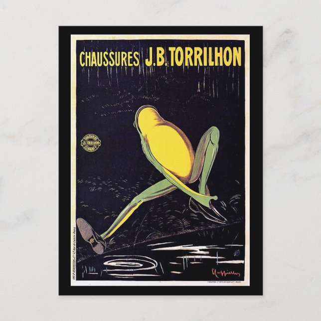 Carte Postale Publicité vintage de chaussures (Devant)