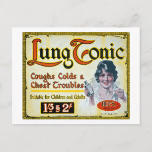 Carte Postale Publicité vintage de drogue Médicale pulmonaire To
