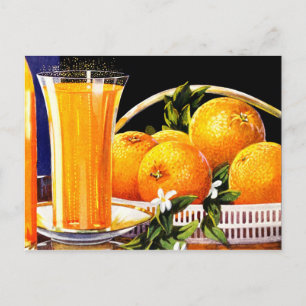 Carte Postale Publicité vintage de jus d'orange