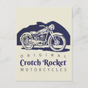 Carte Postale Publicité vintage de moto Retro Crotch Rocket