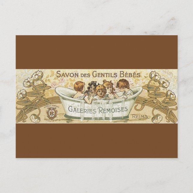 Carte Postale Publicité vintage de savon pour bébé (Devant)