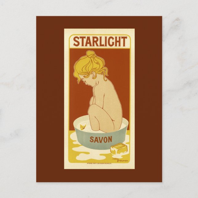 Carte Postale Publicité Vintage de savon Starlight (Devant)