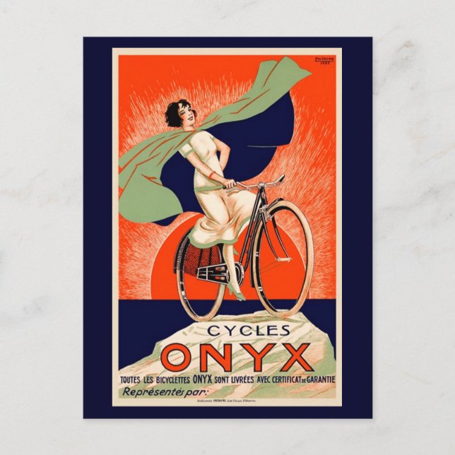 Carte Postale Publicité vintage de vélos Onyx (Devant)