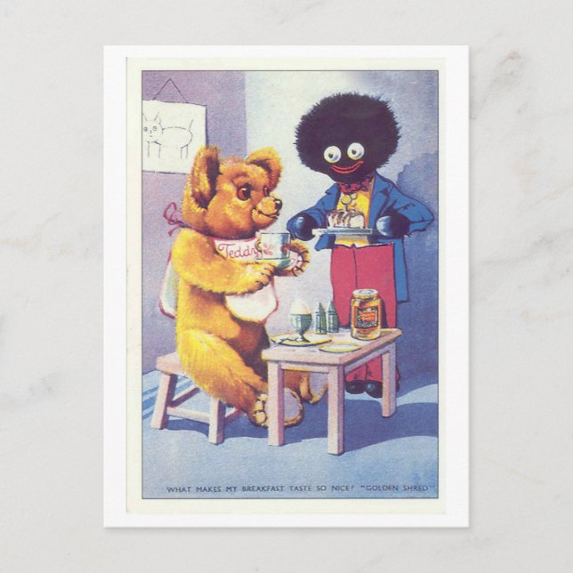 Carte Postale Publicité vintage d'ours en peluche (Devant)