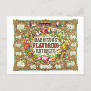 Carte Postale Publicité vintage Extrait d'aromatisation de Harri