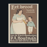 Carte Postale Publicité vintage Pain hollandais<br><div class="desc">N'importe qui aimerait recevoir cette mignonne carte postale hollandaise vintage avec une publicité rétro pour le pain !</div>