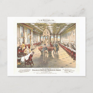 Carte Postale Publicité vintage : Palmer House Barber Shop