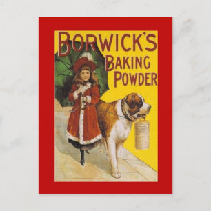 Carte Postale Publicité vintage, Poudre de cuisson Borwick