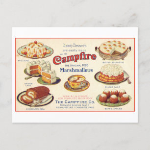 Carte Postale Publicité vintage pour Camfire Marshmallows