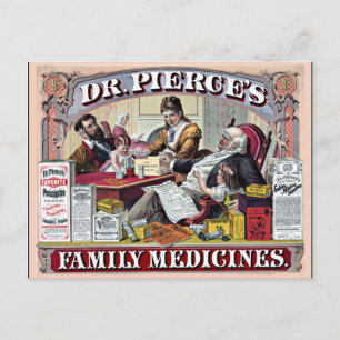 Carte Postale Publicité vintage pour la médecine familiale
