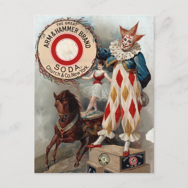 Carte Postale Publicité Vintage pour la soude Arm & Hammer (Devant)