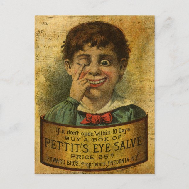 Carte Postale Publicité vintage - Salve oculaire (Devant)