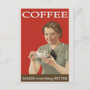 Carte Postale Publicité vintage sur le café