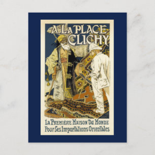 Carte Postale Publicité vintage sur tapis Oriental