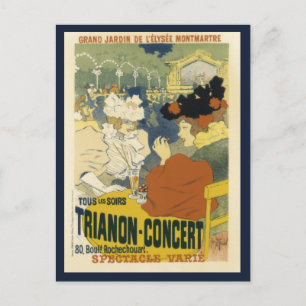 Carte Postale Publicité vintage Trianon-Concert