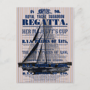 Carte Postale Publicité vintage Yacht Regatta