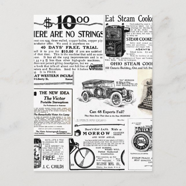 Carte Postale Publicités Vintage (Devant)