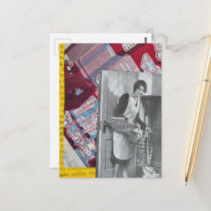 Carte Postale publicités vintage pour un collage d'aspirateur et