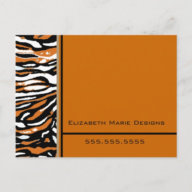 Carte Postale Puce d'impression Tiger (Devant)