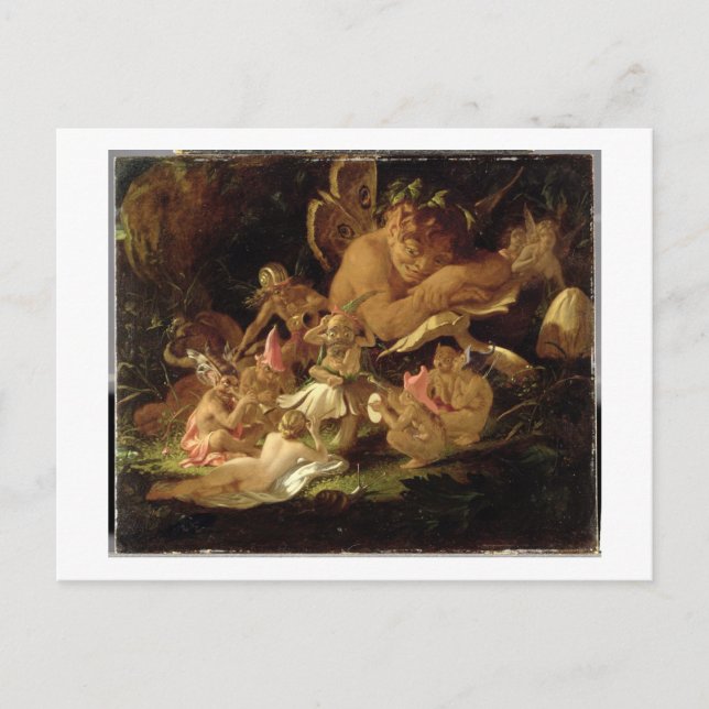 Carte Postale Puck and Fairies, du rêve d'une nuit d'été (Devant)