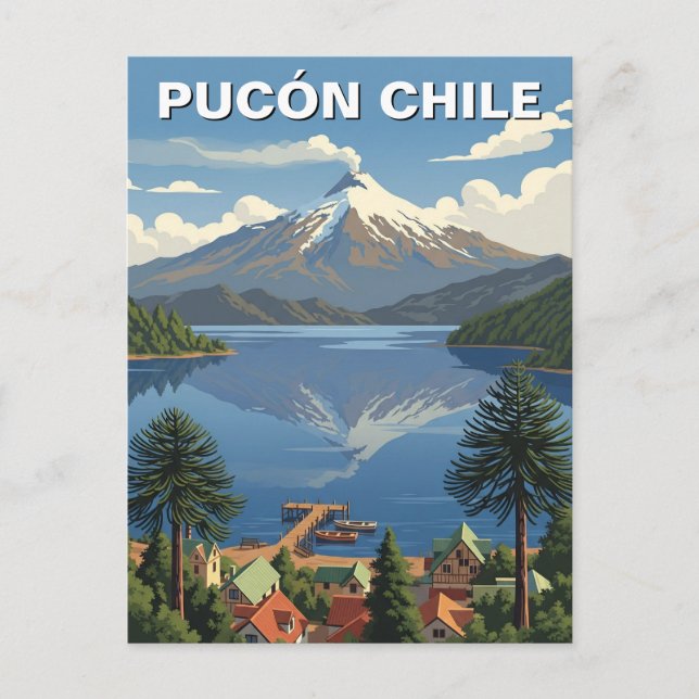 Carte Postale Pucon Chili Travel (Devant)