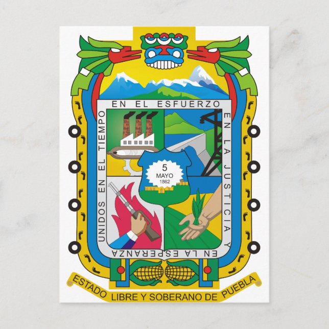 Carte Postale Puebla, Mexique (Devant)