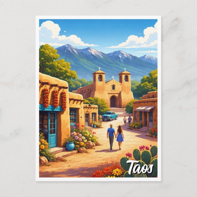 Carte Postale Pueblo de Taos Nouveau-Mexique (Devant)