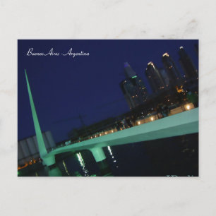 Carte Postale Puente de la Mujer, Buenos Aires, Argentine