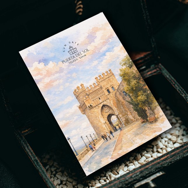 Carte Postale Puerta del Sol, Porte du Soleil, Tolède, Espagne | (Puerta del Sol, Sun Gate, Toledo, Spain | Memory Postcard)