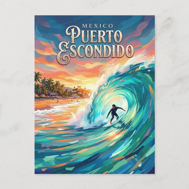 Carte Postale Puerto Escondido Mexique (Devant)