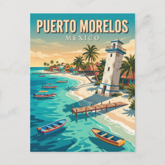Carte Postale Puerto Morelos Mexique