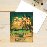 Carte Postale Puerto Vallarta Mexique Souvenirs Vintages 60s<br><div class="desc">Puerto Vallarta Mexique Souvenirs Vintages 60's. Le design de la plage de Puerto Vallarta. Les plages du Mexique sont la meilleure destination pour des vacances d'été. Vous pouvez offrir ce design à vous-même ou à quelqu'un qui va à l'été à Los Cabos Playa. Il est conçu pour les surfeurs. Pour...</div>