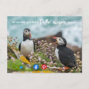 Carte Postale puffin impressionnant agent immobilier marketing