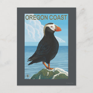 Carte Postale Puffin touffé de la côte de l'Oregon